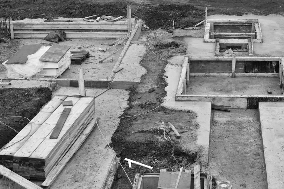 nowoczesny plac budowy z wykorzystaniem prefabrykowanych elementów betonowych
